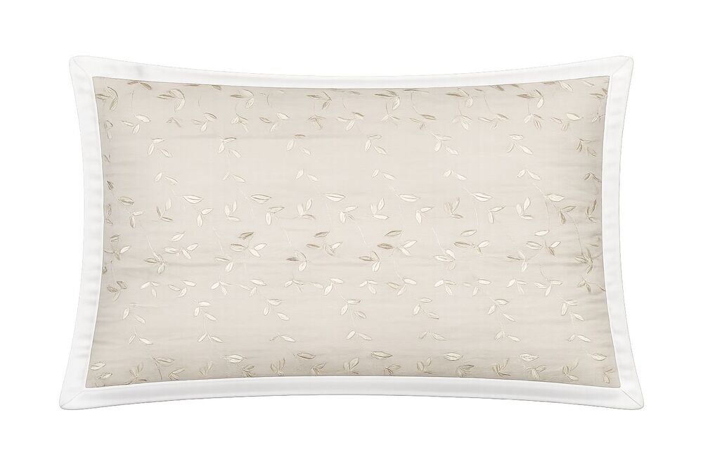 Bay Linens by Dianne Morris Embroidered Standard Pillow Sham Ivory Elegant Home